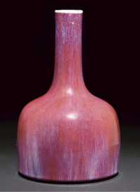 19th century A flambe glazed mallet vase